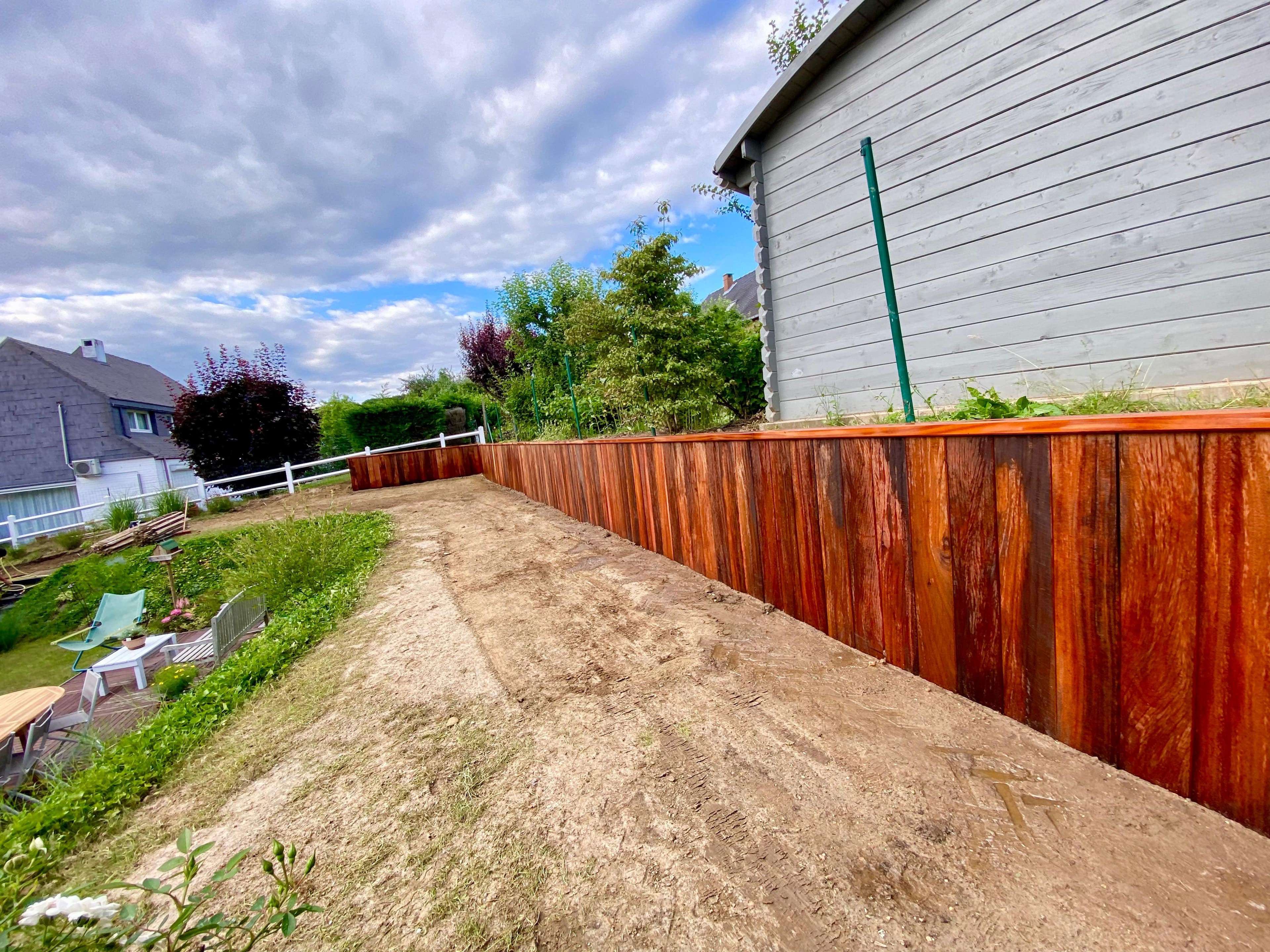 Réalisation retenues de terres